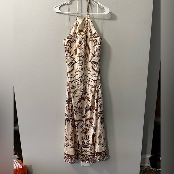 House Of Harlow 1960 Satin‎ maxi Halter Dress NEW - Picture 2 of 7